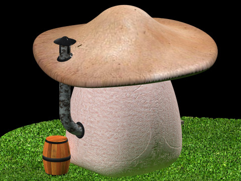 Mushroom house Modello 3D