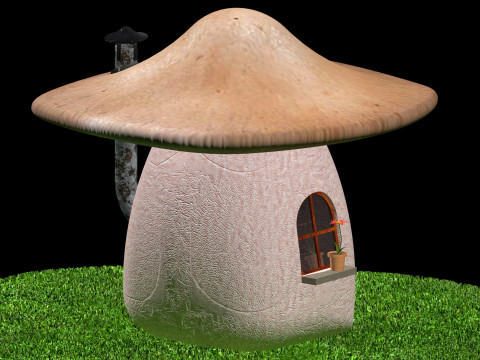 Mushroom house Modello 3D