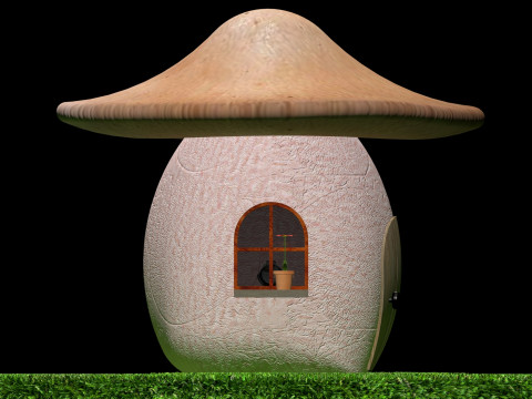 Mushroom house Modello 3D