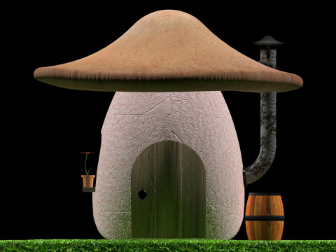Mushroom house Modello 3D