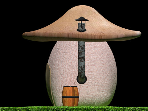 Mushroom house Modello 3D