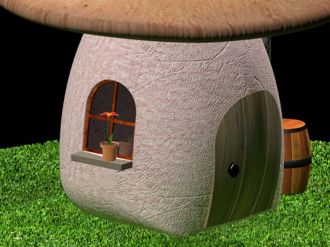 Mushroom house Modello 3D