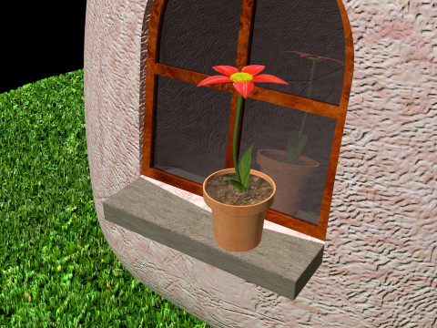 Mushroom house Modello 3D