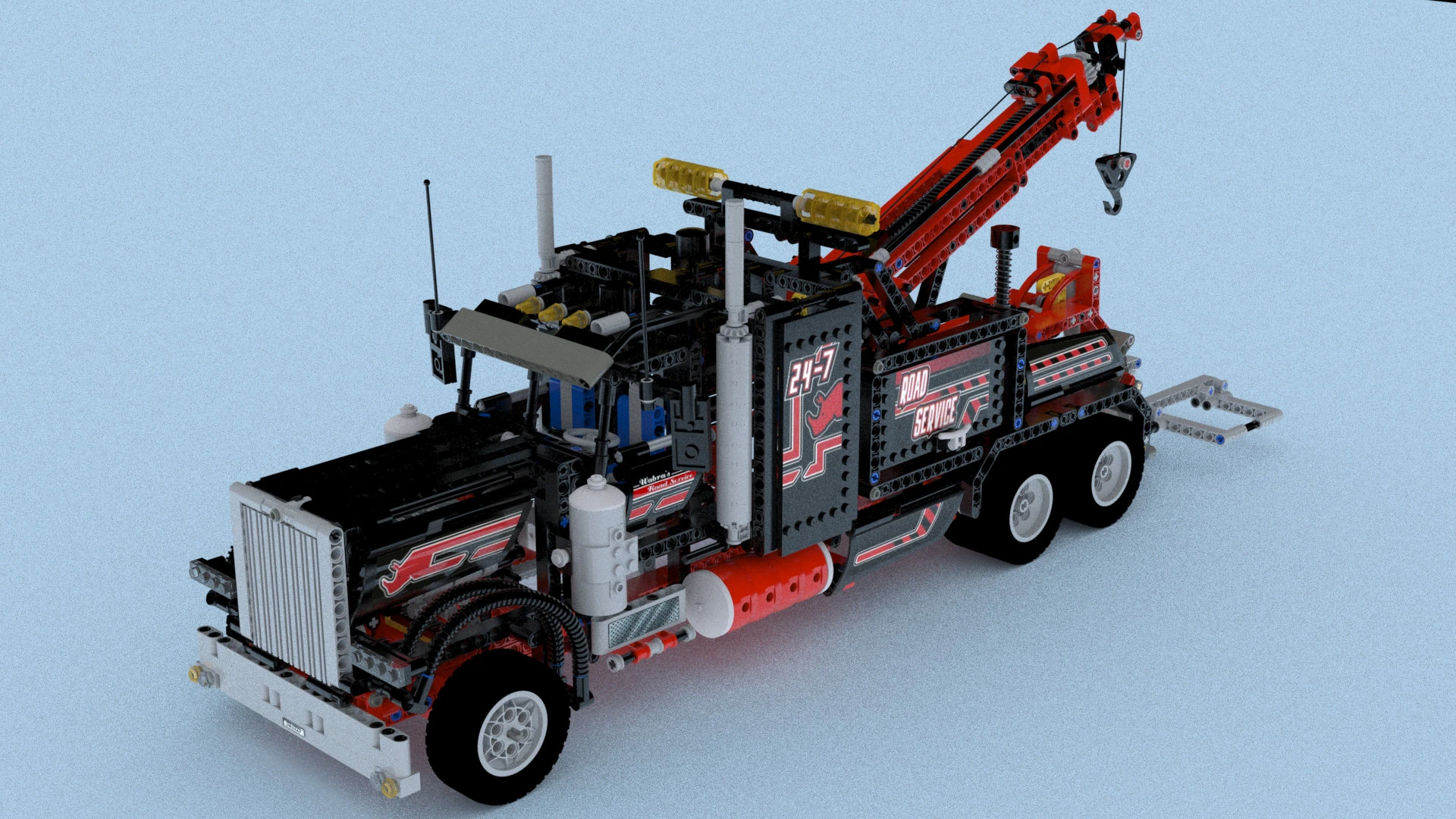 Lego tow truck 8285 3D Model .c4d .max .obj .3ds .fbx .stl .blend 