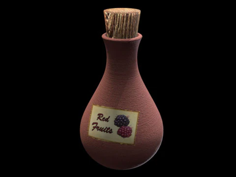 電子リキッドの小瓶 3Dモデル