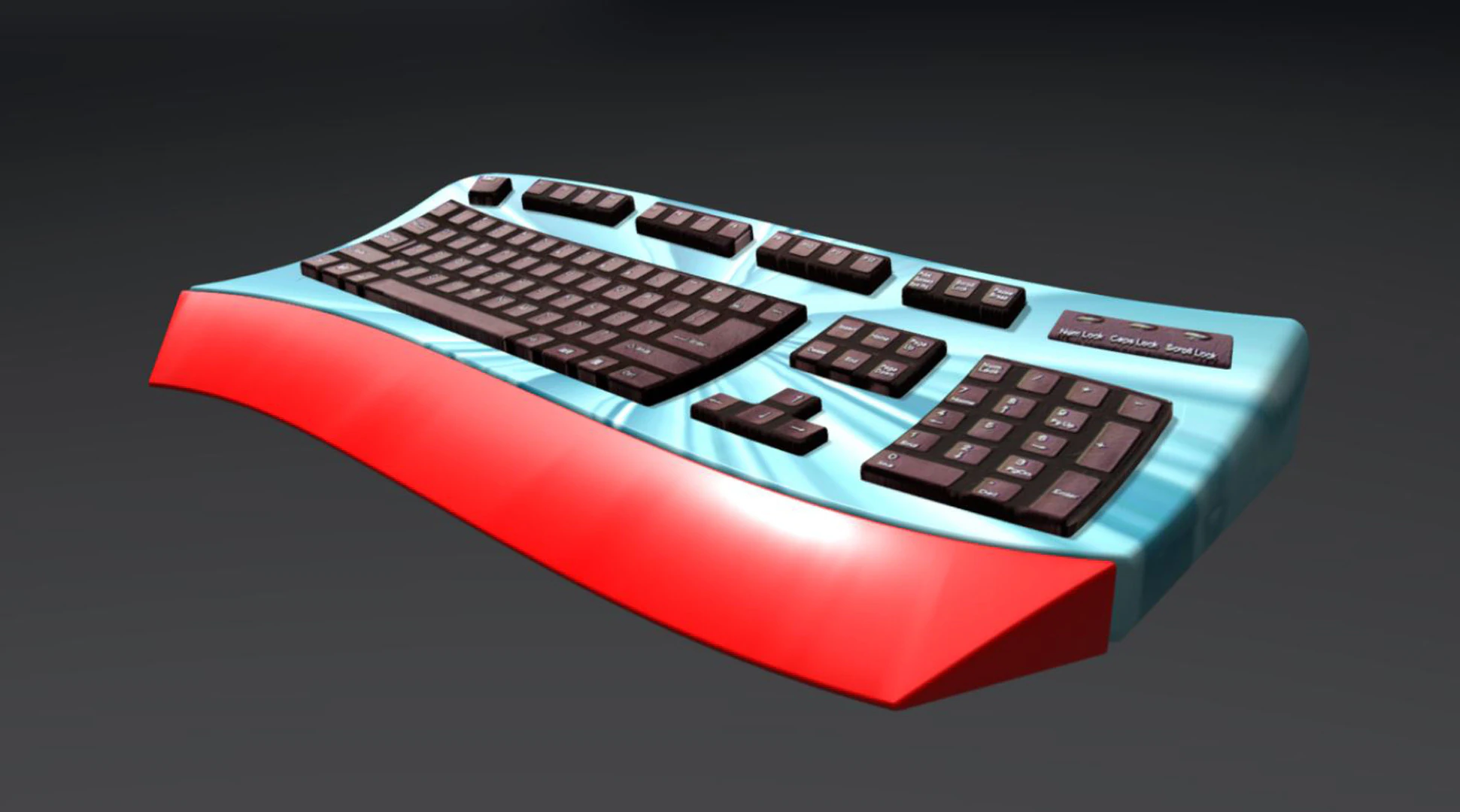 Keyboard 3D Model .c4d .max .obj .3ds .fbx .stl .blend 