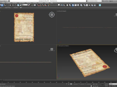 Parchment 3D Model