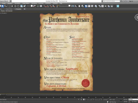 Parchment 3D Model