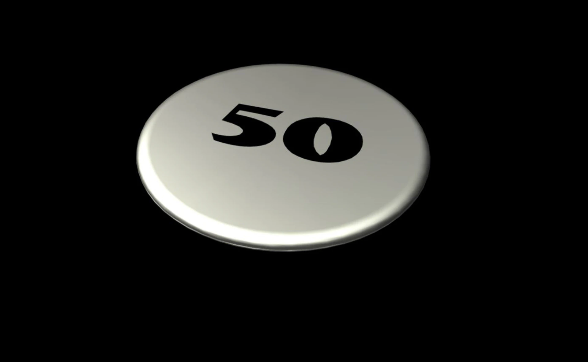 Token 50 points 3D Model .c4d .max .obj .3ds .fbx .stl .blend 