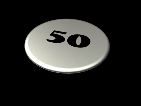 Token 50 points Modello 3D