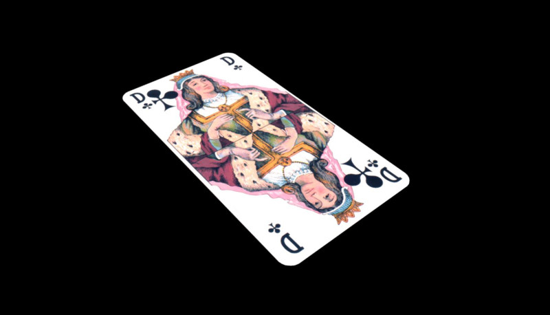 Game card queen 3D Модель .c4d .max .obj .3ds .fbx .stl .blend 