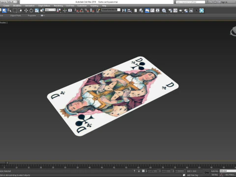 Game card queen 3D Model