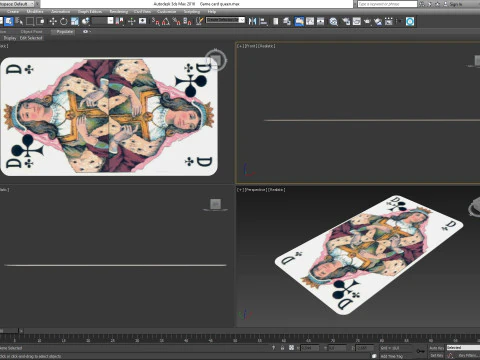 Game card queen 3D Model