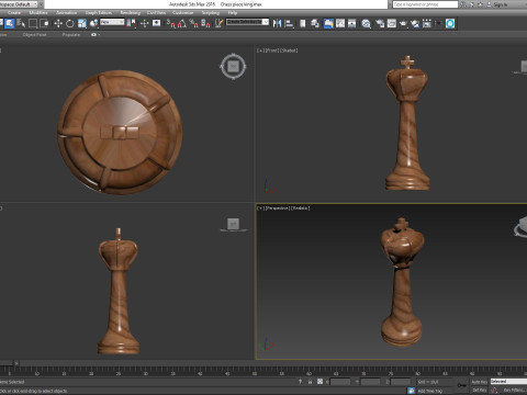Chess piece king 3D Модель