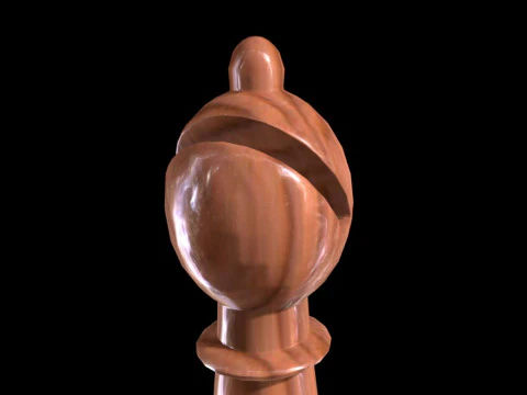 Chess piece crazy 3D Model