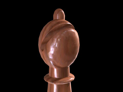Chess piece crazy 3D Model