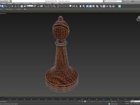 Chess piece crazy 3D Model