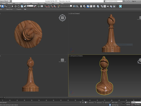 Chess piece crazy Modelo 3D
