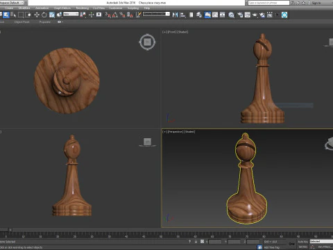 Chess piece crazy 3D Model