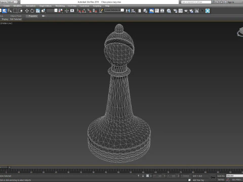 Chess piece crazy 3D Model