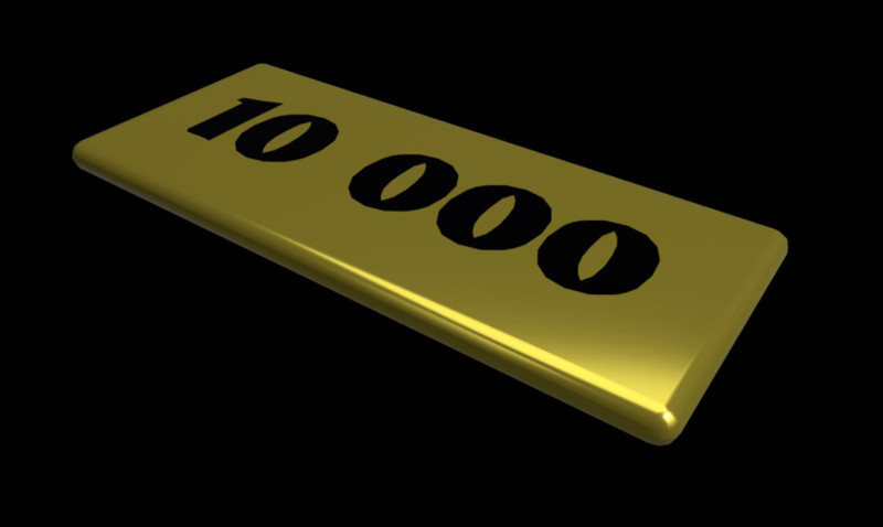 Token 10000 points Model 3D .c4d .max .obj .3ds .fbx .stl .blend 