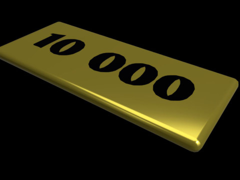 Token 10000 points Modello 3D