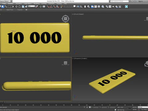 Token 10000 points 3D Model