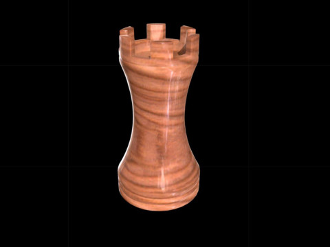 Chess piece tower Modello 3D