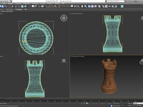 Chess piece tower 3D Model