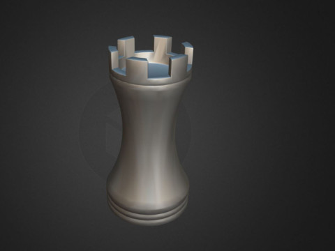 Chess piece tower Modelo 3D