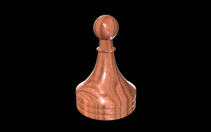 Chess piece pawn Model 3D .c4d .max .obj .3ds .fbx .stl .blend 