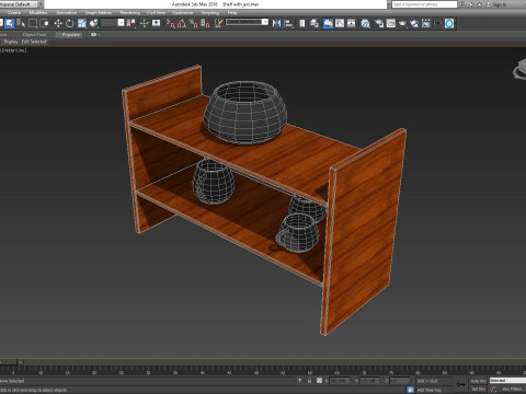 Shelf with jars 3D Model