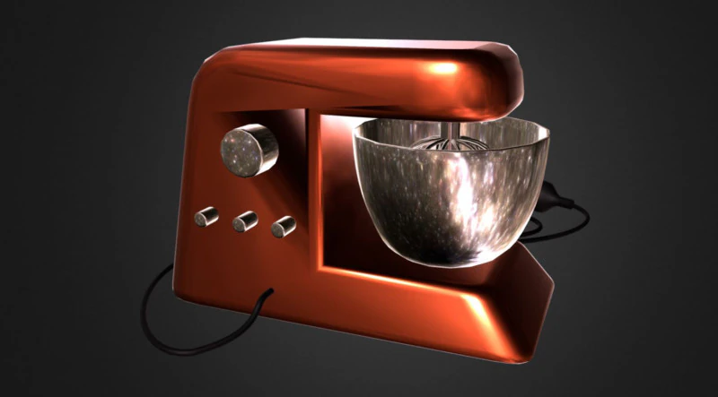 Food processor 3D Model .c4d .max .obj .3ds .fbx .stl .blend 