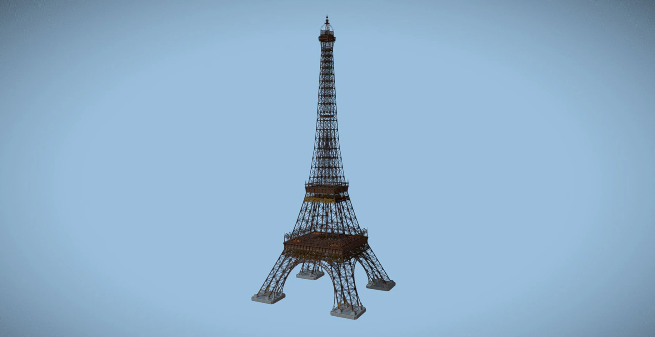 Torre Eiffel Modelo 3D .c4d .max .obj .3ds .fbx .stl .blend 