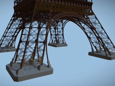 Eiffel tower 3D मॉडल