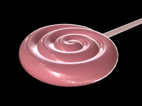 Pink lollipop 3D Model