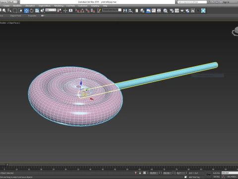 Pink lollipop 3D Model