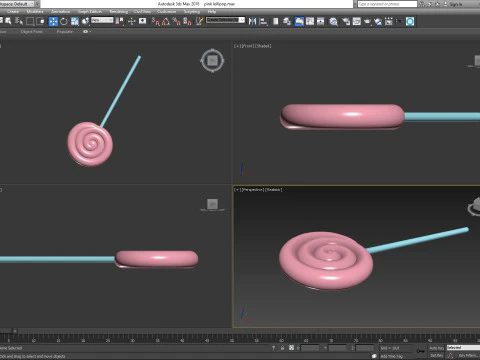 Pink lollipop 3D Model