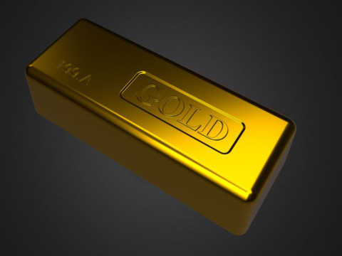 Gold bar 3Dモデル