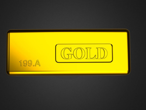 Gold bar 3D 모델