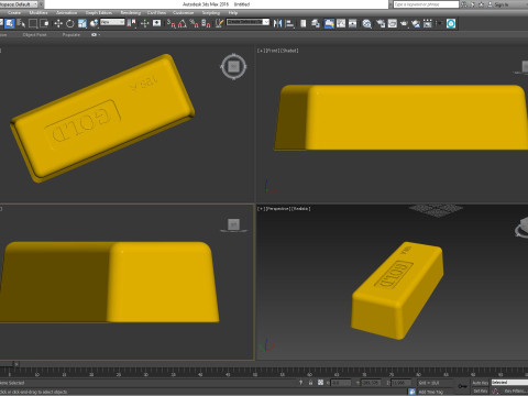 Gold bar 3D 모델