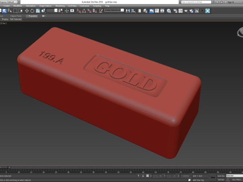 Gold bar 3D 모델