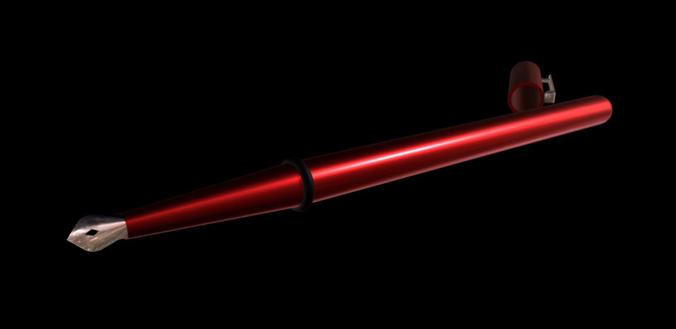 Fountain pen 3D Model .c4d .max .obj .3ds .fbx .stl .blend