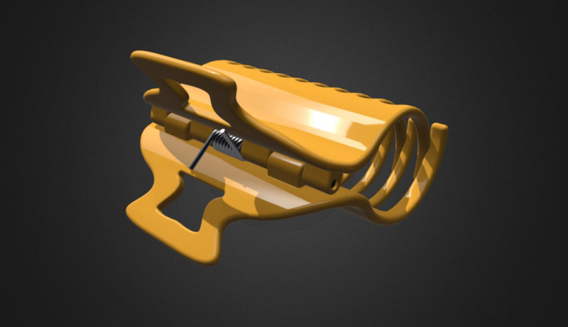 Hair clip 3D Модель .c4d .max .obj .3ds .fbx .stl .blend 