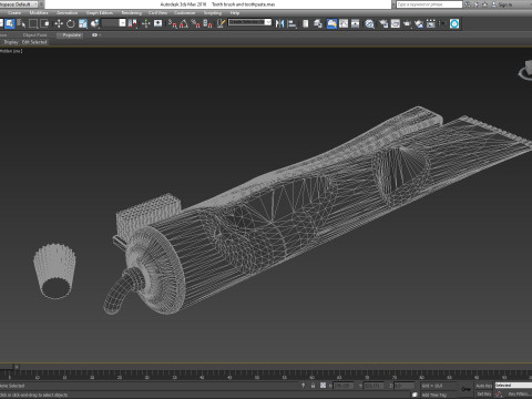 Tooth brush and toothpaste 3D Модель