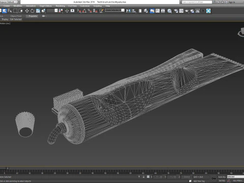 Tooth brush and toothpaste 3D Model