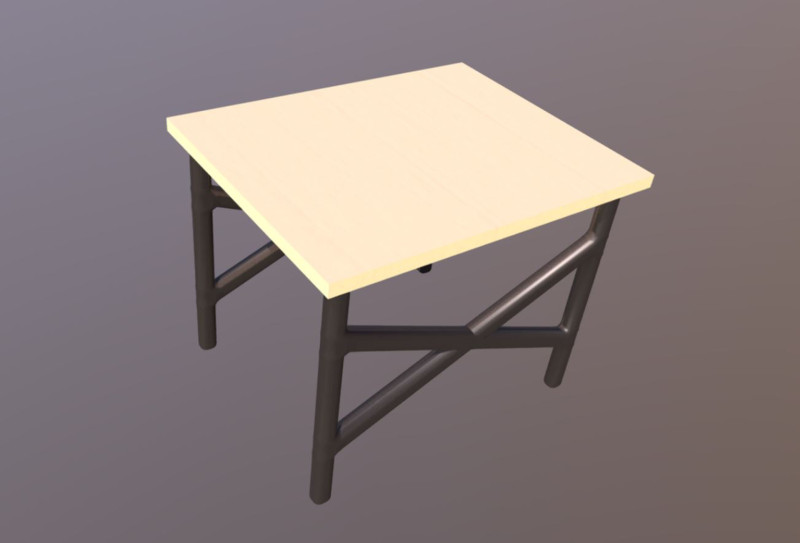 Desk table 3D Модель .c4d .max .obj .3ds .fbx .stl .blend 