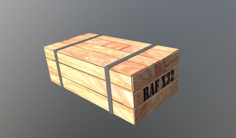 Wooden chest 3D Model .c4d .max .obj .3ds .fbx .stl .blend