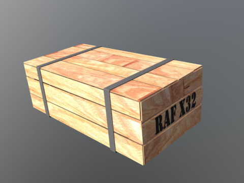 Wooden chest Modello 3D