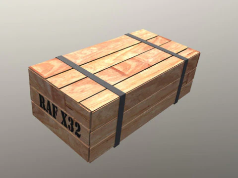 Wooden chest 3D Model